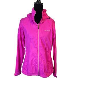 Columbia Sportswear Women’s Pink Lightweight Nylon Jacket Size M Mesh Line